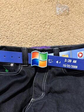 Windows XP Vintage 2000s Belt Y2K Retro Microsoft Computer Nerd Geek Nostalgia
